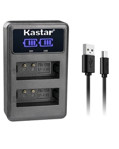 Kastar LP-E10 LED2 USB Battery Charger Compatible with Canon EOS Rebel T3, EOS Rebel T5, EOS Rebel T6, EOS Rebel T7, EOS 1100D, EOS 1200D, EOS 1300D, EOS 1500D, EOS 2000D, EOS 3000D