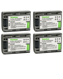 Kastar 4-Pack NP-FP50 / NP-FP51 Battery Replacement for Sony DCR-SR30, DCR-SR40, DCR-SR50, DCR-SR60, DCR-SR70, DCR-SR80, DCR-SR90, DCR-SR100, HDR-HC3, HDR-HC3E, DCR-DVD103, DCR-DVD105 Camcorder