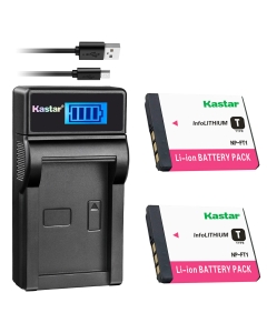 Kastar Battery (X2) & LCD USB Charger Replacement for NP-FT1 DSC-L1 DSC-M1 DSC-M2 DSC-T1DSC-T3/B/3S DSC-T5 DSC-T5/B DSC-T5/NDSC-T5/R DSC-T9 DSC-T10 DSC-T10/B DSC-T10/P DSC-T10/W DSC-T11 DSC-T33