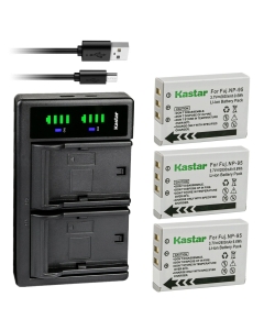 Kastar 3-Pack Battery and LTD2 USB Charger Replacement for Fujifilm FinePix F30, FinePix F31FD, FinePix REAL 3D W1, FinePix X30, FinePix X70, FinePix X100, FinePix X100S, FinePix X100LE Digital Camera