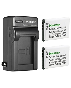 Kastar 2-Pack Battery and AC Wall Charger Replacement for Pentax D-LI88 DLI88 Battery, Pentax Optio H90, Optio P70, Optio P80, Optio W90, Optio WS80 Camera