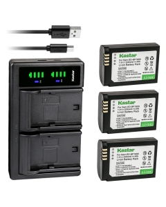 Kastar 3-Pack Battery and LTD2 USB Charger Replacement for Samsung ED-BP1900 ED-BP1900/US, BP-1900 BP1900 Battery, Samsung ED-BC4NX03, ED-BC4NX03/US Charger, Samsung NX1 Smart Wi-Fi 4K Digital Camera