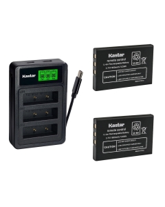 Kastar 2-Pack Battery with LZD3 USB Triple Charger Compatible with BP-244 FNB-82LI URC MX-880 MX-990 NEC DT330 Icom IC-RX7 Baofeng UV-3R Panasonic WX-B3030 Listen LA-365 Compatible Devices