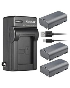 Kastar 3-Pack Battery and AC Wall Charger Replacement for Huepar DT03CG Electronic Self Leveling 3D Green Beam, S03CG/S03DG, S04CG 4D Cross Line Laser Level
