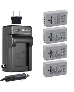 [Fully Decoded] Kastar EN-EL24 Battery (4-Pack) and Charger Kit for Nikon EN-EL24 ENEL24 Rechargeable Li-ion Battery Work with Nikon 1 J5 Camera