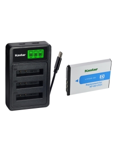Kastar 1-Pack Battery with LZD3 USB Triple Charger Compatible with Sony NP-BD1 NP-FD1 Type D, DSC-T2 T70 T75 T77 T90 T200 T300 T500 T700 T900 TX1 G3 Cameras
