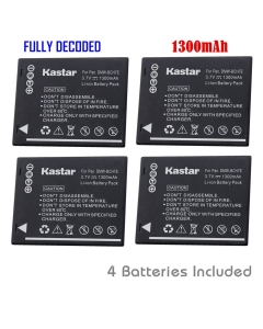 Kastar Battery (4-Pack) for Panasonic DMW-BCH7, DMW-BCH7PP, DMW-BCH7E, DE-A76 Work with Panasonic Lumix DMC-FP1, DMC-FP2, DMC-FP3, DMC-FT10, DMC-TS10 Cameras