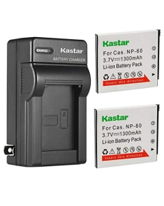 Kastar 2-Pack Battery and AC Wall Charger Replacement for Casio Exilim Zoom EX-Z85EO, Exilim Zoom EX-Z85GN, Exilim Zoom EX-Z85PK, Exilim Zoom EX-Z85SR, Exilim Zoom EX-Z85VP Digital Cameras