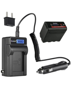 Kastar 1-Pack NP-F980EXP Battery and LCD AC Charger Compatible with DCR-TRV310 DCR-TRV315 DCR-TRV320 DCR-TRV410 DCR-TRV420 DCR-TRV49 DCR-TRV5 DCR-TRV510 DCR-TRV520 DCR-TRV525 DCR-TRV58 DCR-TRV620