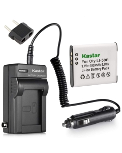 Kastar 1X Battery + Charger for Olympus LI-50B LI-50C & XZ-1 SZ-30MR SZ-10 SZ-11 SZ-20 SP800UZ Stylus Tough-6020 Tough-8010 Tough-6000 Tough-8000 Tough TG-810 1030 SW TG-610 SZ10 Tough 8000 TG810