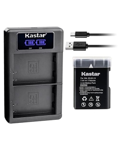 Kastar EN-EL14 1-Pack Battery and LKD2 USB Charger Compatible with Nikon DF D3100 D3200 D3300 D3400 D3500 D5100 D5200 D5300 D5500 D5600 DSLR Camera