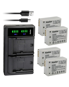 Kastar 4-Pack Battery and LTD2 USB Charger Replacement for Canon NB-7L NB7L, NB-7LH NB7LH Battery, Canon CB-2LZ, CB-2LZE Charger, Canon PowerShot G12, PowerShot SX30 is, PowerShot SX30IS Cameras