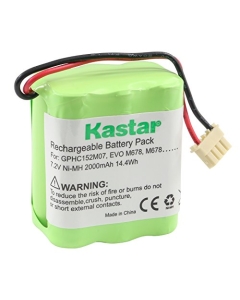 Kastar GPHC152M07 Battery (1 Pack), Ni-MH 7.2V 2000mAh, Replacement for Dirt-Devil GPHC152M07, Mint 4200, M678, EVO M678