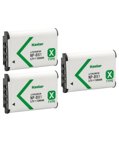 Kastar 3-Pack NP-BX1 Battery Replacement for Sony Cyber-Shot DSC-H400, Cyber-Shot DSC-HX300, Cyber-Shot DSC-HX400, Cyber-Shot DSC-HX400V, Cyber-Shot DSC-HX50, Cyber-Shot DSC-HX50V Camera