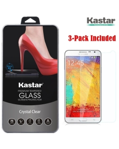 Kastar Note 3 Screen Protector (3-PACK), Premium Tempered Crystal Clear Glass Screen Protector for Samsung Galaxy Note 3, Note III, N9000 AT&T, T-Mobile, Sprint, Verizon Smartphone