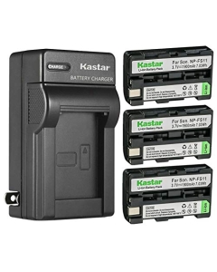 Kastar 3-Pack Battery and AC Wall Charger Replacement for Sony DSC-F55, DSC-F55V, DSC-P1, DSC-P20, DSC-P30, DSC-P50 Cameras