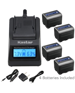 Kastar Ultra Fast Charger and Battery 1-Pack for Sony NP-QM71D NP-QM71 and Sony CCD-TR108 TR208 TR408 TR748 TRV106 TRV107 TRV108 TRV116 TRV118 TRV126 TRV128 TRV138 TRV208 TRV218 TRV250 TRV255 TRV260
