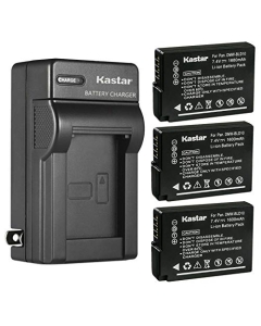 Kastar 3-Pack Battery and AC Wall Charger Replacement for Panasonic DMW-BLD10, DMW-BLD10E, DMW-BLD10PP Battery, DE-A93 DE-A93B, DE-A94 DE-A94B Charger, Panasonic DMC-GX1, DMC-G3, DMC-GF2 Cameras