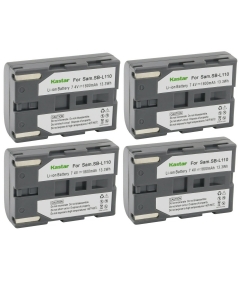 Kastar SB-L110 Battery 4-Pack Replacement for Samsung VP-D82, VP-D85, VP-D87 VP-D87i, VP-D903, VP-D93, VP-D97, VP-D99 VP-D99i, SC-D103, SC-D105, SC-D130, SC-D180, SC-D530, SC-D55 Camera