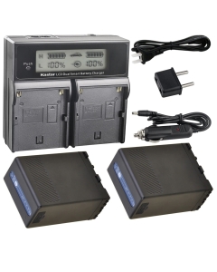 Kastar BP-U68 Battery 2-Pack and CH04 Dual Fast Charger Replacement for Sony PXW-FS5 PXW-FS5K PXW-FS5M2 PXW-FS7 PXW-FS7K PXW-FS7M2 PXW-FS7M2K PXW-X160 PXW-X180 PXW-X200 PMW-100 PMW-150 Camera