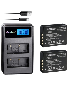Kastar Battery (X2) & LCD Dual Slim Charger for Fujifilm NP-W126 NP-W126S and FUJIFILM X-Pro2 X-Pro1 X-T2 X-TX-T10 X-E2S X-E2 X-E1 X-M1 X-A10 X-A3 X-A2 X-A1, FinePix HS50EXR HS30EXR HS33EXR Cameras
