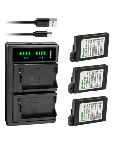 Kastar 3-Pack PSP 110 Battery and LTD2 USB Charger Replacement for Sony PSP3001 PSP3002 PSP3003 PSP3004 PSP3005 PSP3006 PSP3007 PSP3008 PSP3009 PSP3010 PSP Video Game Playstation Sony PSP-S110 Battery