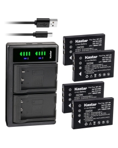 Kastar 4-Pack Battery and LTD2 USB Charger Replacement for Universal Remote Control URC 11N09T NC0910 RLI-007-1, URC MX 810 MX-810, URC MX 880 MX-880, URC MX 890 MX-890, URC MX 950 MX-950