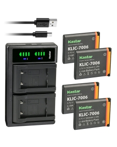 Kastar 4-Pack KLIC-7006 Battery and LTD2 USB Charger Compatible with Kodak Easyshare M750, Easyshare M873, Easyshare M883, Easyshare M5350, Easyshare M5370, Easyshare Mini, Easyshare Mini M200 Camera