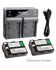 Kastar 2X Battery + Fast Dual Charger for Nikon EN-EL3a EN-EL3 Battery and Nikon D50, Nikon D70, Nikon D70s, Nikon D100, Nikon D100 SLR Cameras (Color: Black)