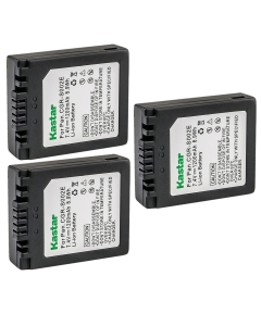 Kastar 3-Pack CGA-S002 Battery Replacement for Panasonic CGR-S002, CGR-S002A, CGR-S002E, DMW-BM7 Battery, Panasonic DE-994, DE-994A, DE-A44 Charger