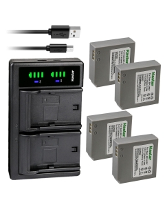 Kastar 4-Pack IA-BP85ST Battery and LTD2 USB Charger Replacement for Samsung SC-HMX20, SC-HMX20C, SC-MX10, SC-MX10P, SC-MX10R, SC-MX20, SMX-F30, SMX-F33, SMX-F34, VP-HMX08, VP-HMX10, VP-MX25