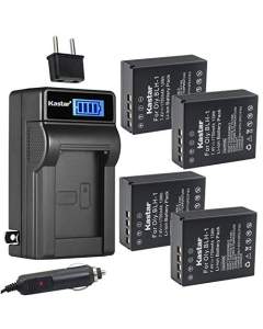 Kastar 4-Pack BLH-1 Battery and LCD AC Charger Compatible with Olympus BLH-1, BLH-01, PS-BLH1, BCH-1, Olympus OM-D E-M1 Mark II, OM-D EM1 Mark II, OM-D E-M1 MARKII, OM-D E-M1 MARK2, OM-D E-M1X EM1X