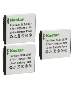 Kastar Battery 3-Pack Replacement for Samsung SLB-0937 Battery, Samsung SAC-47 Charger, Samsung CL5, CL50, CL80, I8, Digimax L730, Digimax L735, Digimax L830, NV4, NV33, ST10 Camera