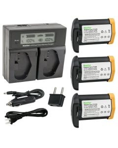 [Fully Decoded] Kastar 3-Pack 11.1V 4400mAh LP-E4N Battery and AC LCD Dual Fast Charger Compatible with Canon Mark III, Mark 3, EOS 1D Mark IV, Mark 4, EOS 1D C, EOS 1D X, EOS 1D X Mark II, Mark 2