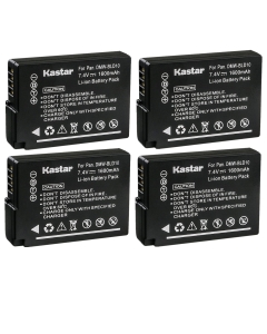 [Fully Decoded] Kastar DMW-BLD10 Battery (4-Pack) for Panasonic DMW-BLD10, DMW-BLD10E, DMW-BLD10PP, DE-A93B Work for Panasonic Lumix DMC-G3, Panasonic Lumix DMC-GF2, Panasonic Lumix DMC-GX1 Cameras