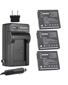 Kastar 3X Battery + Charger for Panasonic Lumix CGA-S008 DMW-BCE10 VW-VBJ10E BP-DC6 & Panasonic Lumix DMC-FX520 SDR-S25 SDR-S26 DMC-FS20 DMC-FX37 DMC-FX55 DMC-FX500 DMC-FS5 DMC-FX30 DMC-FX33 DMC-FX35