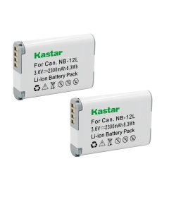 [Fully Decoded] Kastar Battery (2-Pack) for Canon NB-12L Work for Canon PowerShot G1 X Mark II, Canon PowerShot N100, Canon VIXIA Mini X (LEGRIA Mini X) Digital Cameras