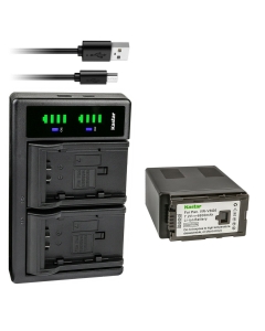 Kastar 1-Pack VW-VBG6 Battery and LTD2 USB Charger Replacement for Panasonic AG-HMC155, AG-HMR10, AG-HMR10A, AG-HMR10E, AG-HMR10P, AG-HSC1U, AG-AC7, AG-AF100, AG-AF105A, AG-AC130, AG-AC130A Camera
