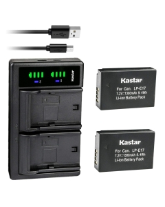 Kastar 2-Pack Battery and LTD2 USB Charger Replacement for Canon KISS X8i, KISS X9i, Rebel SL2, Rebel SL3, EOS Rebel T6i, EOS Rebel T6s, EOS Rebel T7i, EOS Rebel T8i, EOS M3, EOS M5, EOS M6 Cameras