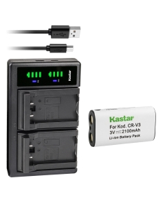 Kastar 1-Pack CR-V3 Battery and LTD2 USB Charger Replacement for Vivitar V3315, V3330, V3675, V3695, V3705, V3715, V3730, V3740, V3746, V3755, V3826 Digital Cameras