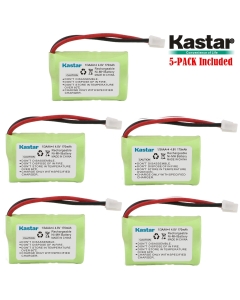 Kastar 5-Pack 4.8V 170mAh Ni-MH Rechargeable Battery for SportDog FR200, SD-400, SD-800, PetSafe Yard & Park Remote Dog Trainer, PDT00-12470 RFA-417 PAC00-12159 FR-200P Collar Receiver Plus Coaster