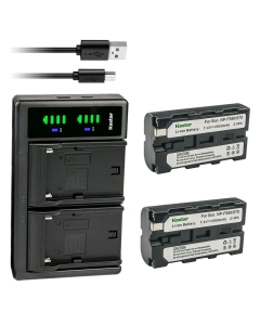 Kastar 2-Pack NP-F550/F570 Battery and LTD2 USB Charger Replacement for CCD-TR730 CCD-TR76 CCD-TR760 CCD-TR8000E CCD-TR8100 CCD-TR810 CCD-TR818 CCD-TR840 CCD-TR845 CCD-TR87 CCD-TR8E CCD-TR910