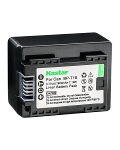 Kastar 1-Pack BP-718 Battery 3.7V 1900mAh Replacement for Canon BP-708 BP708, BP-709 BP709, BP-718 BP718, BP-727 BP727, US 6055B002 Battery, Canon CG-700 CG700 Charger