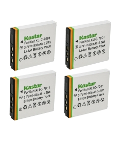 Kastar 4-Pack Battery Replacement for Pamiel TD-910B, Phisung HDV-D505SC, Praktica Luxmedia 10-TS, Luxmedia 10TS, Luxmedia 12-TS, Luxmedia 12TS LM, 10-TS, LM10-TS, LM10TS, LM 12-TS, LM12-TS, LM12TS