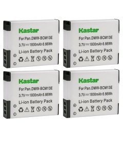 Kastar 4-Pack DMW-BCM13 Battery Replacement for Panasonic DMW-BCM13, DMW-BCM13E, DMW-BCM13PP Battery, Panasonic VSK0800, VSK0801 Charger, Panasonic Lumix DMC-ZS40 DMC-ZS40K DMC-ZS40S Camera