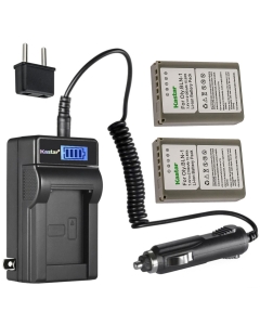 Kastar 2-Pack BLN-1 Battery and LCD AC Charger Compatible with Olympus BLN-1 BLN1 Battery, Olympus BCN-1 BCN1 Charger, Olympus M-D E-M1, OM-D E-M5, OM-D E-M5 Mark II, Pen E-P5, Pen-F Digital Cameras