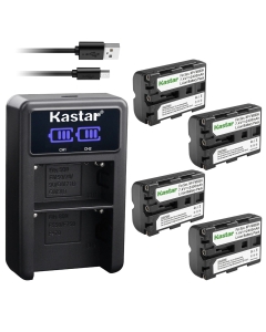 Kastar 4-Pack NP-FM500H Battery and LED2 USB Charger Compatible with Sony α200, Alpha A200, DSLR-A200, DSLR-A200K, DSLR-A200W, DSLR-A200WB, DSLR-A300, α300, Alpha A300, DSLR-A300K, DSLR-A300K/N Camera