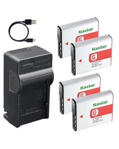 Kastar 4-Pack Battery and AC & USB-C Charger Compatible with Sony NP-BG1 NP-FG1 G Type Batteries and BC-CSG Charger for DSC-H/DSC-T/DSC-W/DSC-HX Series Digital Cameras