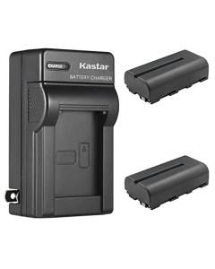 Kastar 2-Pack NP-F550 / NP-F570 Battery and AC Wall Charger Replacement for YC Onion Hot Dog Bun Motorized Slider (47") (39") (31.5") (24"), Chocolate Pro Cheese Motorized Slider (15.7") (27.6")