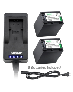 Kastar LED Super Fast Charger & Camcorder Battery x2 for Sony NP-FH100 and Sony HDR-XR200 HDR-XR500 HDR-XR520, Sony DCR-SX30 Alpha DSLR-A230 DSLR-A290 DSLR-A330 DSLR-A380 DSLR-A390, Sony DCR-DVD103